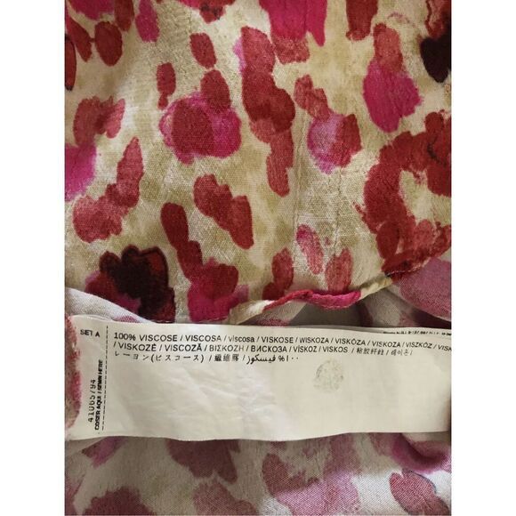 Mango pleated  pink floral print Midi Skirt Size XXS - Picture 12 of 12